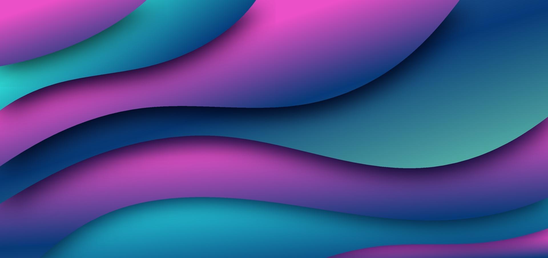 Fondo abstracto de ondas rosa azul oscuro. vector