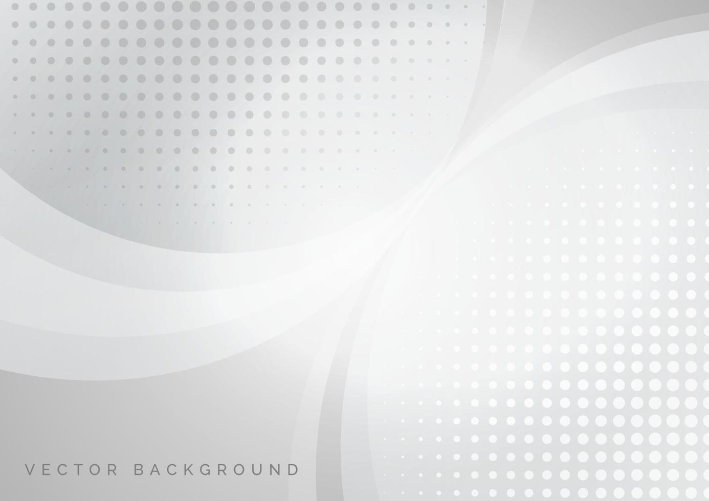 Abstract white and gray circles with halftone background and texture. Modern concept. vector