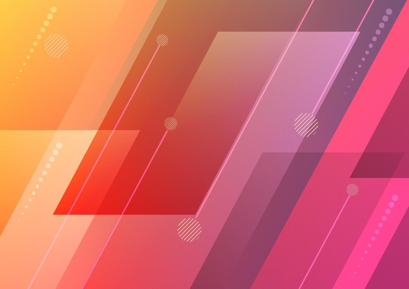 Abstract pink orange gradient diagonal geometric overlapping with line background. Modern concept. vector