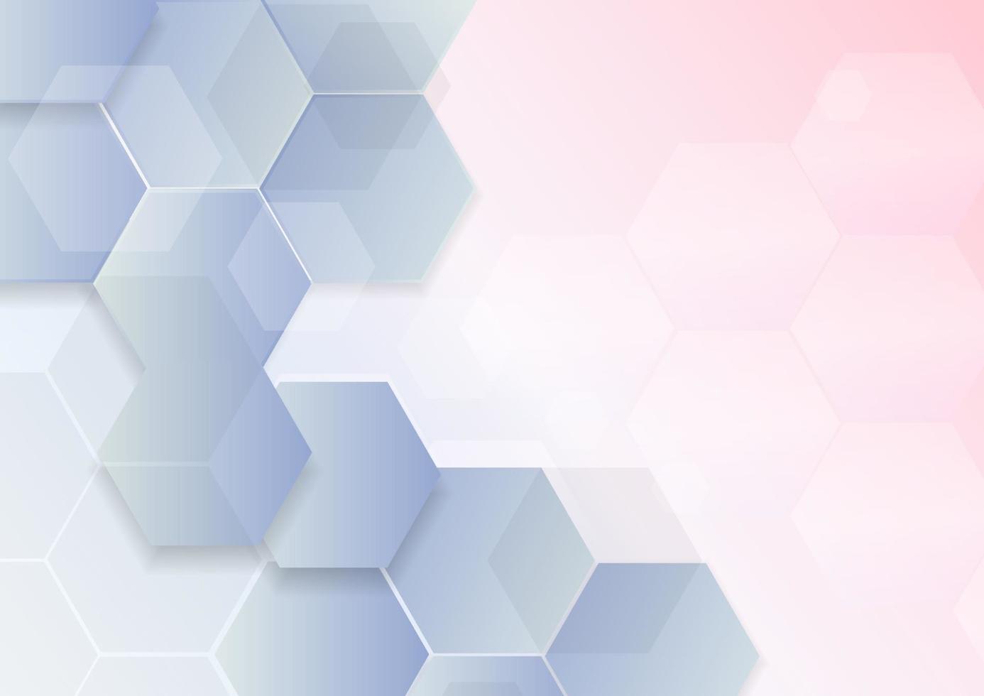 Abstract modern hexagon design overlapping background. Science concept medical. vector