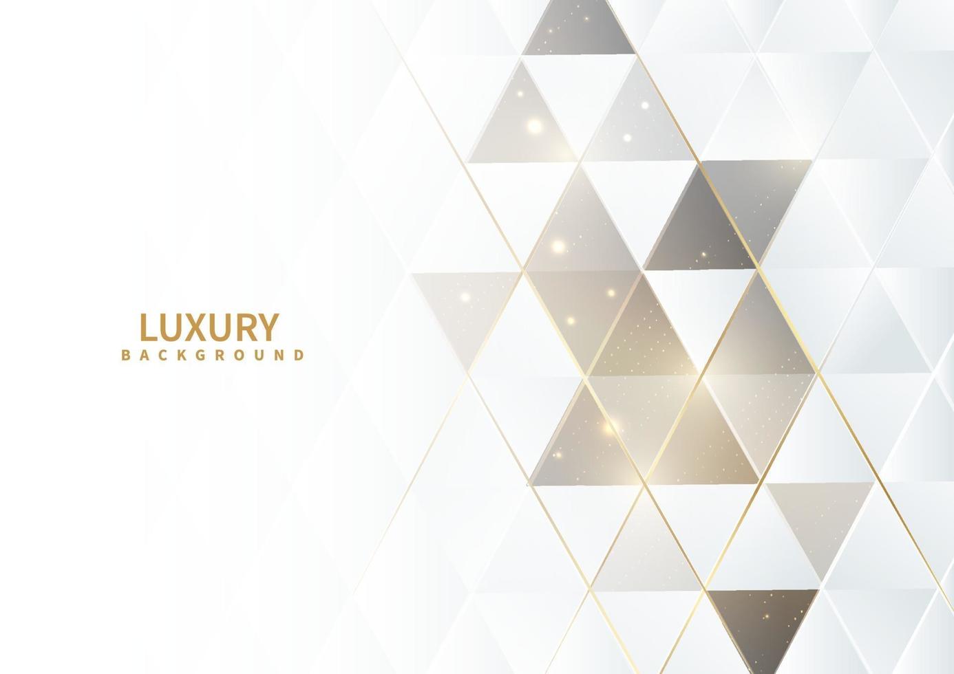 Abstract white background with golden line luxury. vector