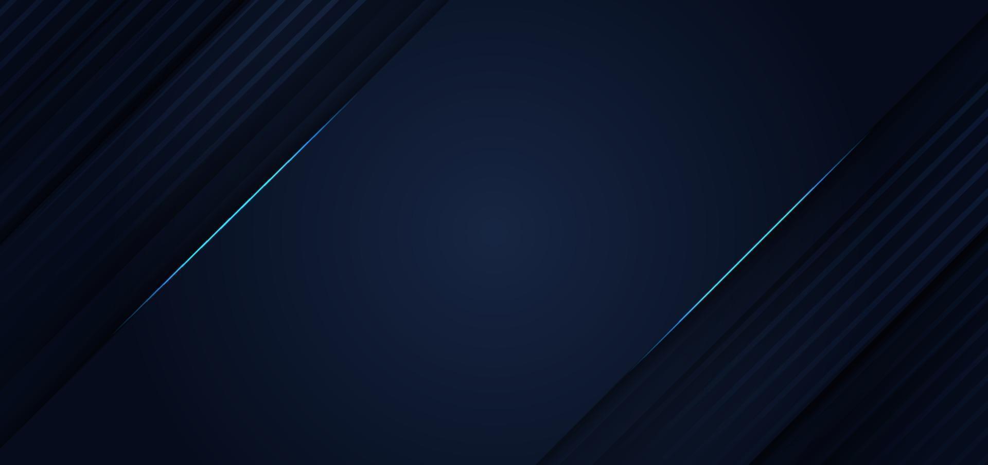 Abstract template blue geometric diagonal overlap layer on dark blue background. vector