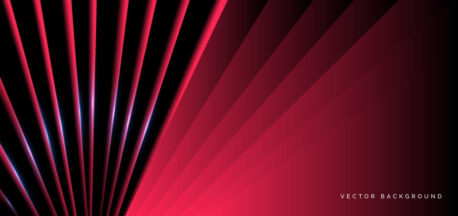 Plantilla abstracta diagonal roja con fondo de efecto de luz azul. vector