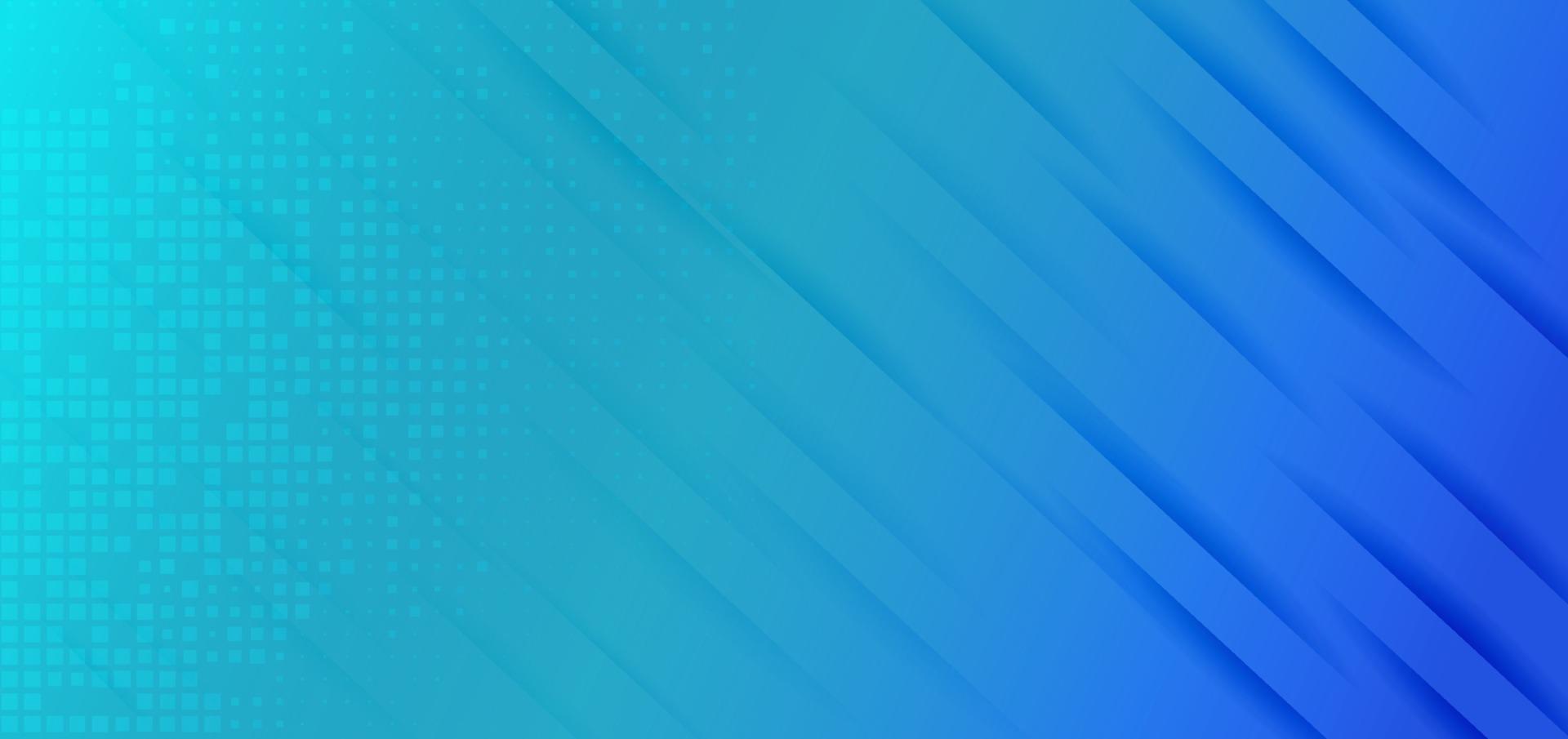 Abstract banner vibrant blue diagonal stripes pattern background with