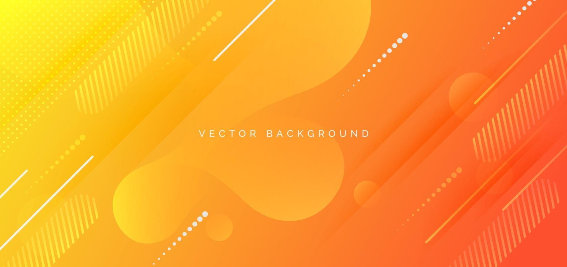 diseño de banner fondo degradado naranja amarillo geométrico con espacio de copia para texto. vector