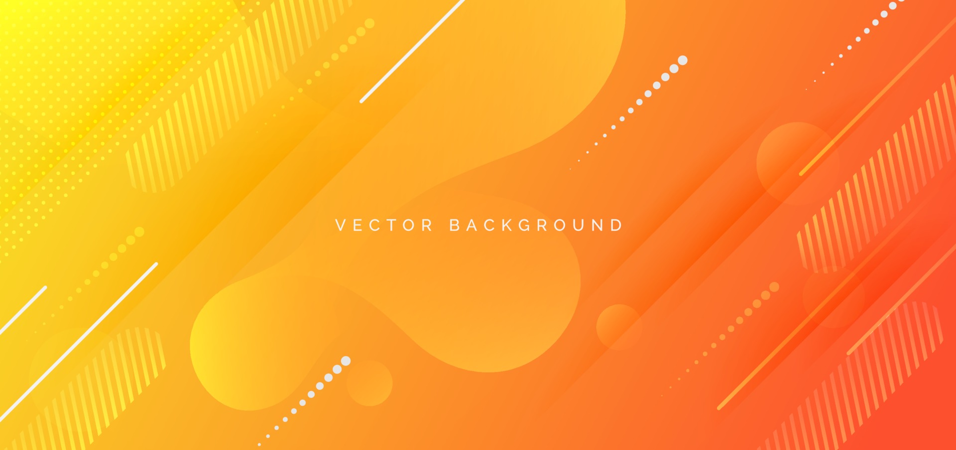 Banner design geometric yellow orange gradient background with copy