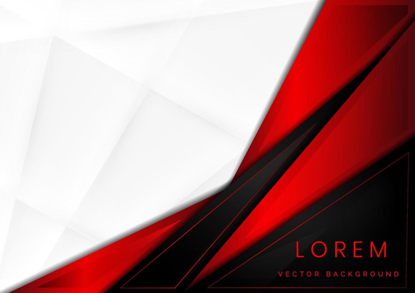 Template corporate concept red black grey and white contrast background. vector