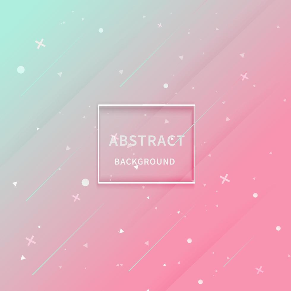 Modern and trendy abstract pink green color gradient background with geometric shape. vector