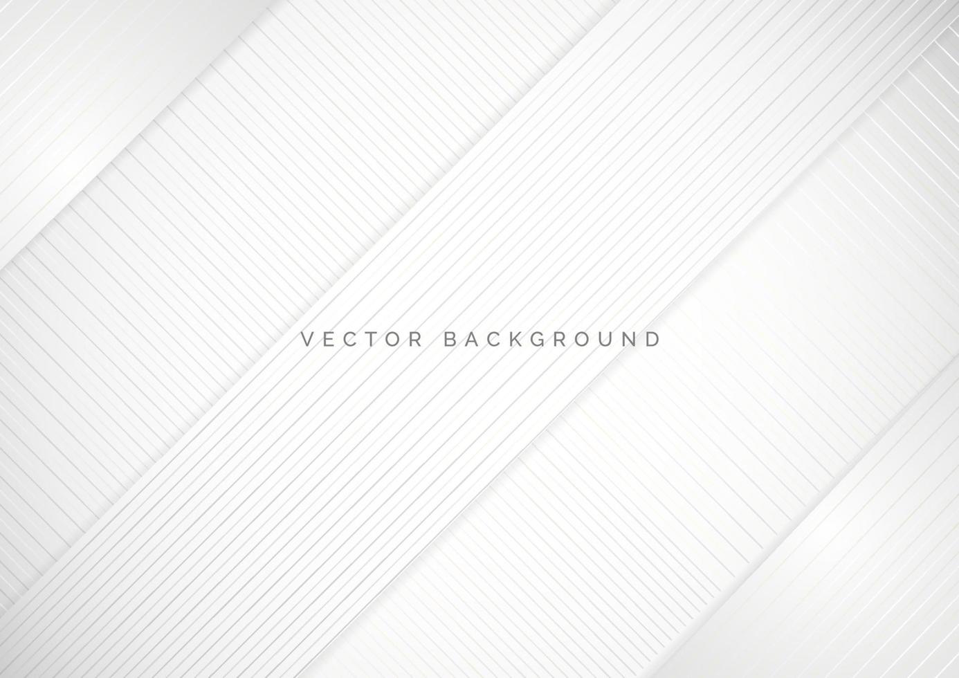 Abstract white and gray background with diagonal lines. vector