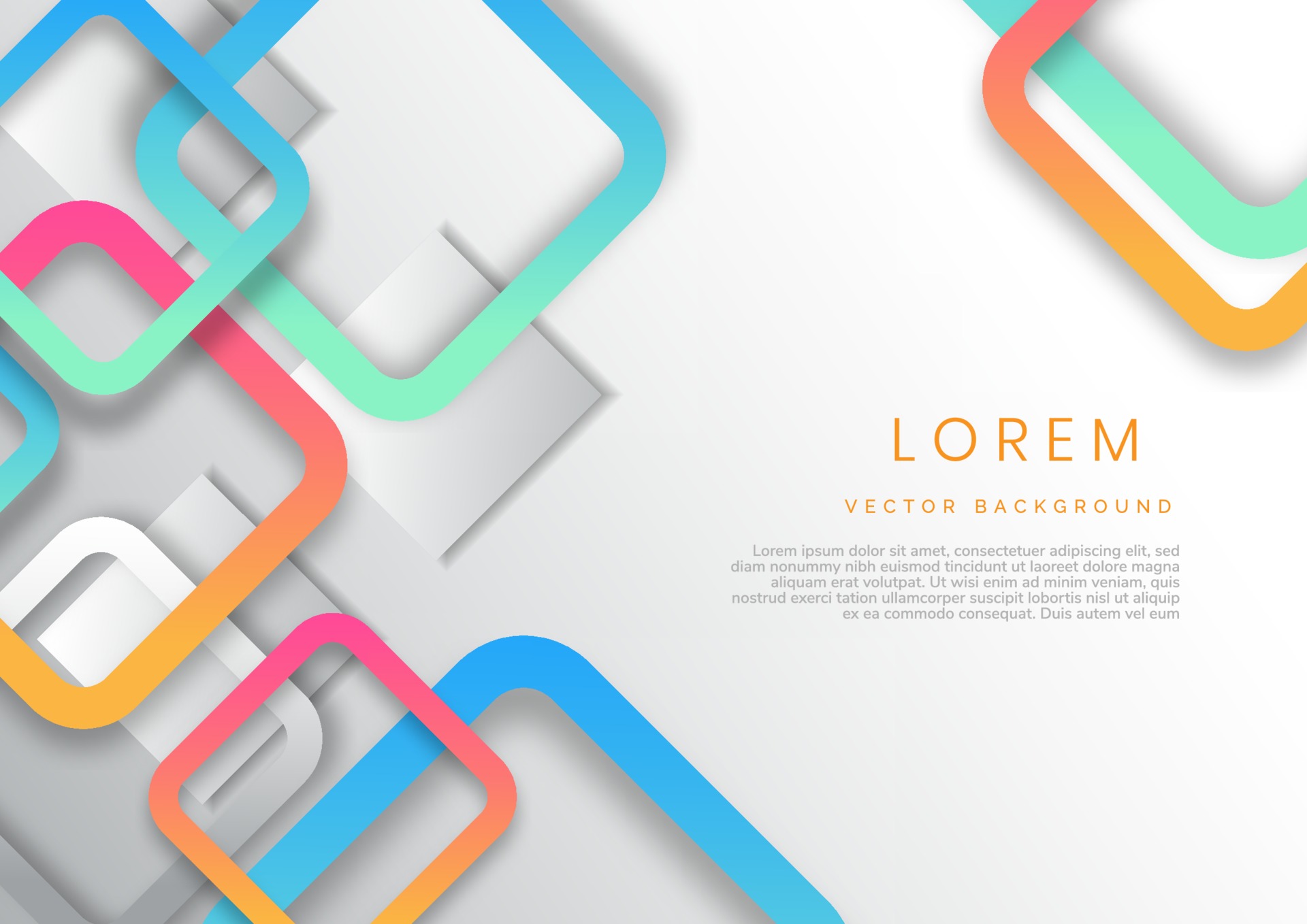 Abstract Minimal Style Orange Blue Gradient With Geometric Squares Overlapping Creative Design On Grey Background 1987801 Vector Art At Vecteezy