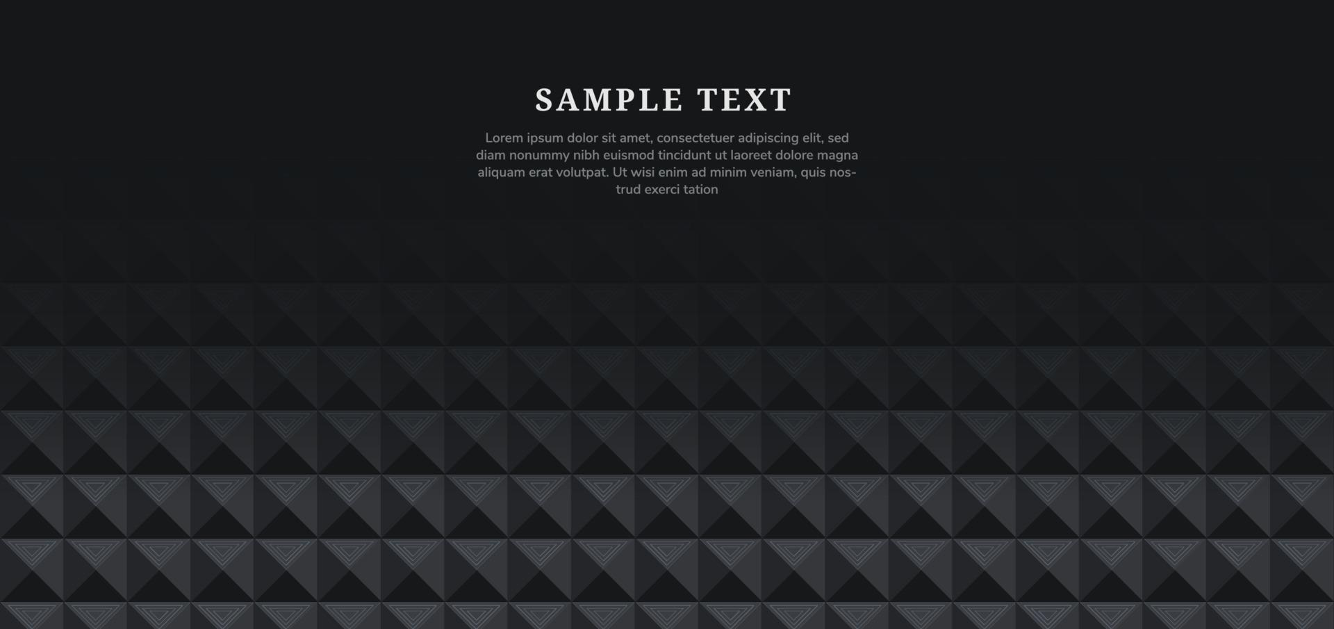 abstract 3d triangles shape dark background. vector