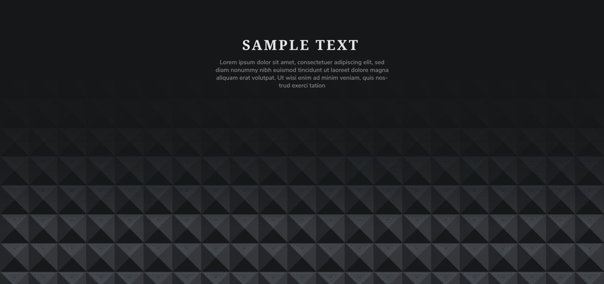 abstract 3d triangles shape dark background. vector