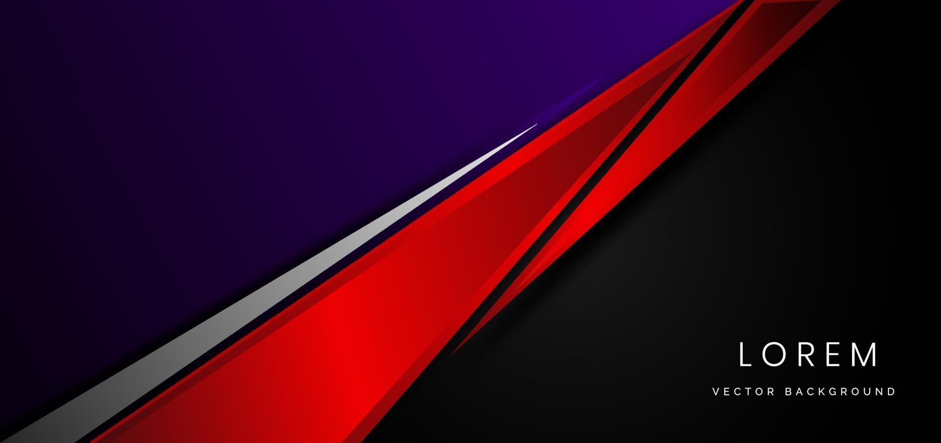 Template corporate concept red black purple and grey contrast background. vector
