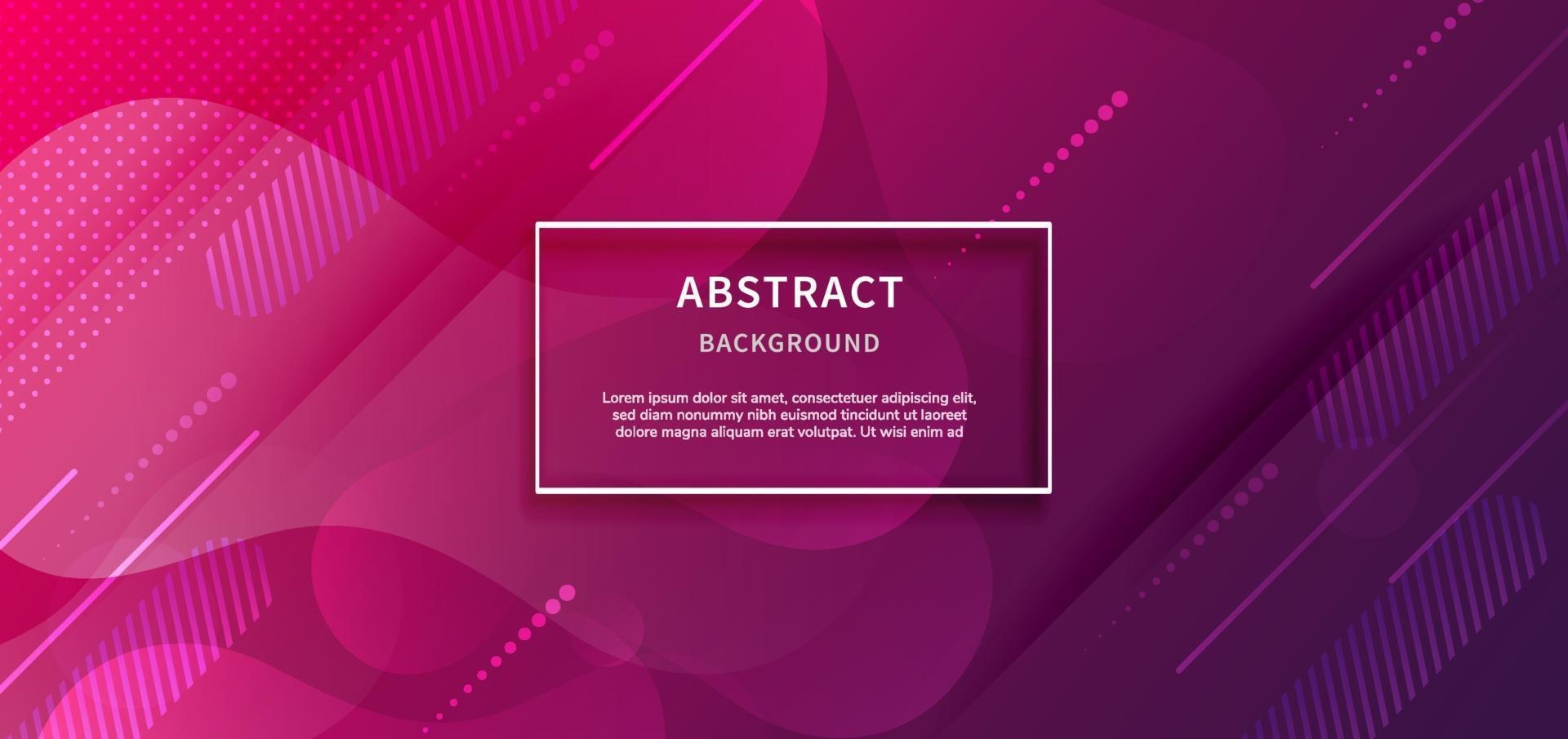 Banner design geometric purple pink gradient background with copy space for text. vector