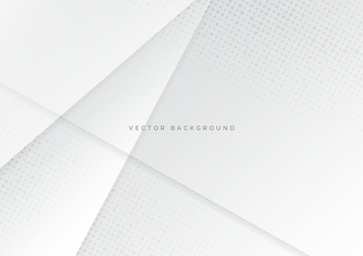 Abstract white and gray gradient background with halftone dot background. vector