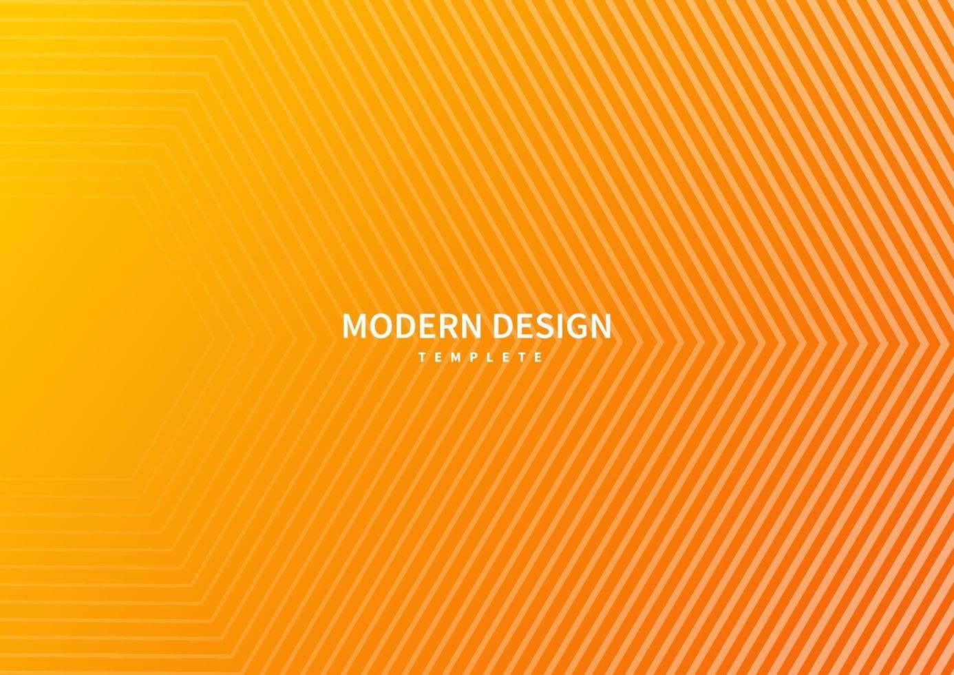 Abstract modern striped lines on orange gradient background. vector