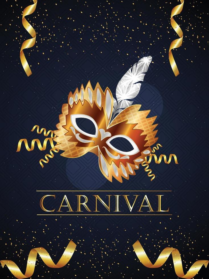 Mardi gras poster template vector