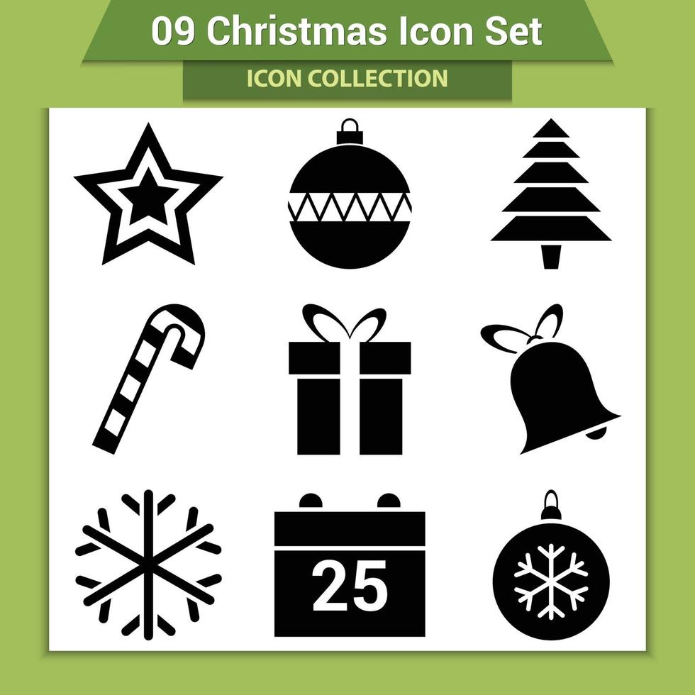 Christmas and new year icons set vector