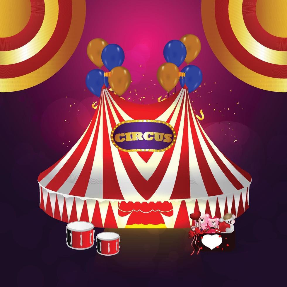 Circus light sign background vector