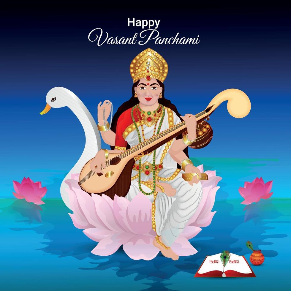 Vasant panchami celebration vector