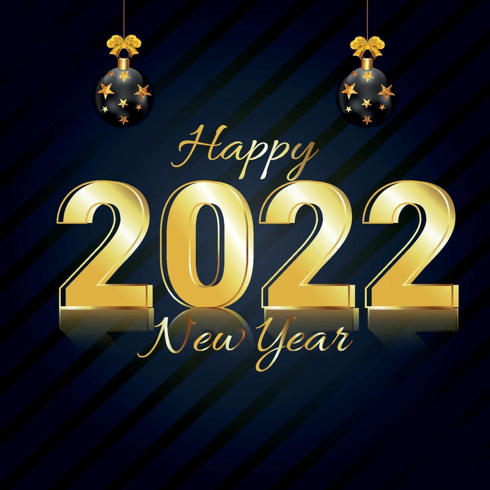 Happy new year party design 2022 vector