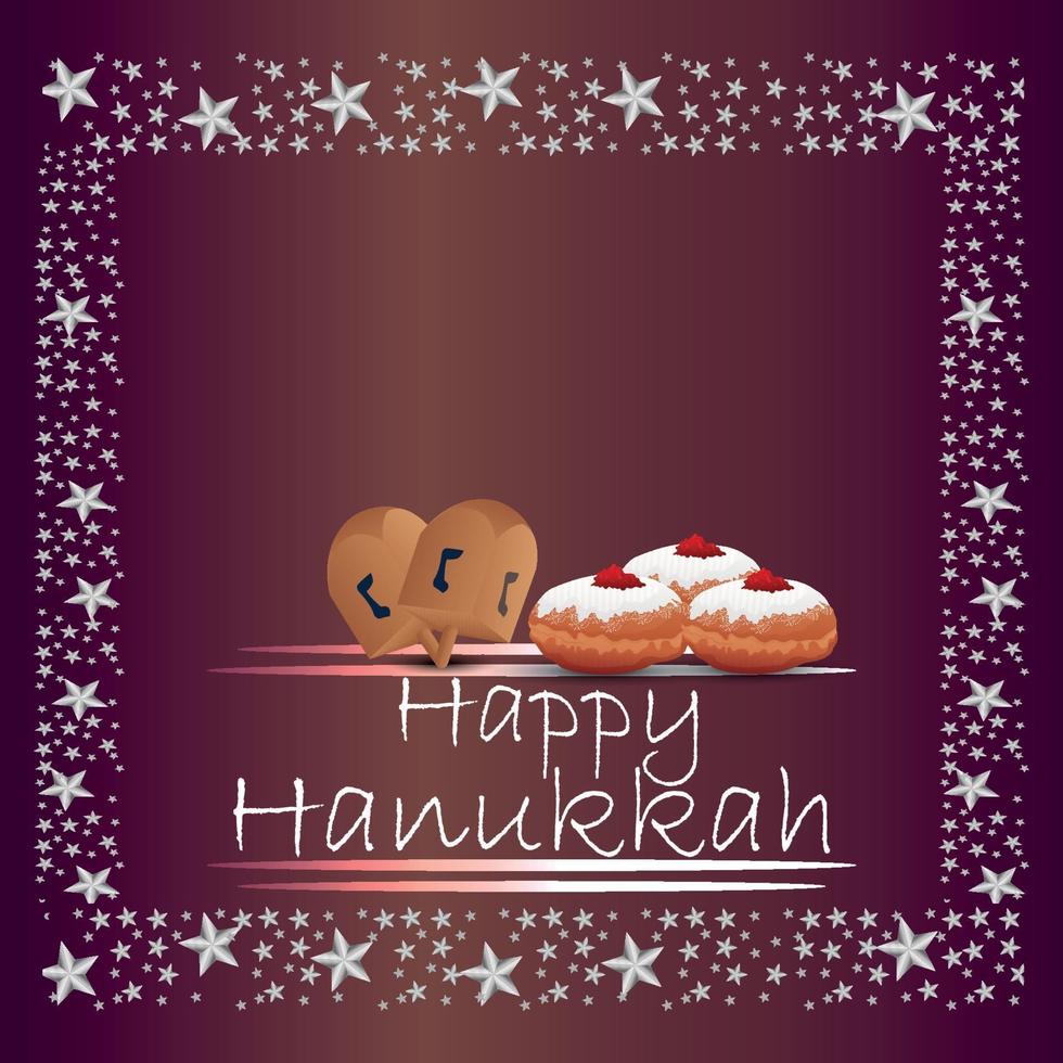 Happy hanukkah, jewish festival vector
