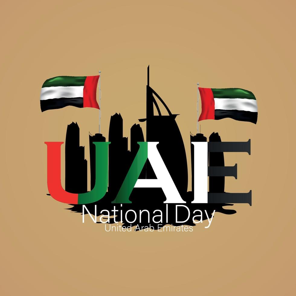 feriado del día nacional de los emiratos árabes unidos vector