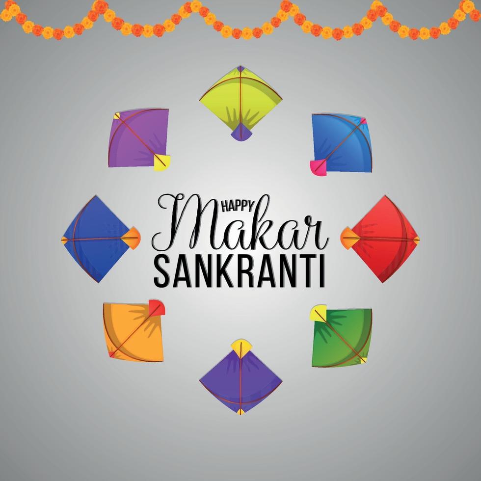 makar sankranti fondo creativo vector