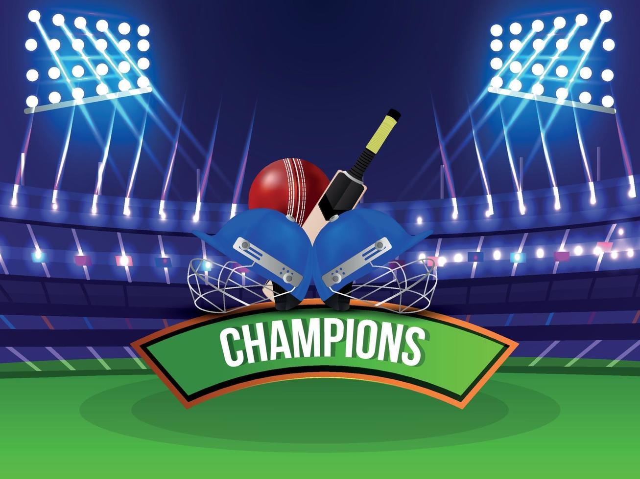 torneo de campeonato de cricket vector