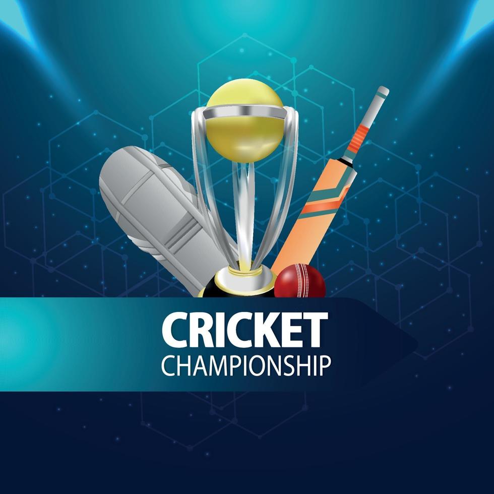 Cricket championship match concept vector