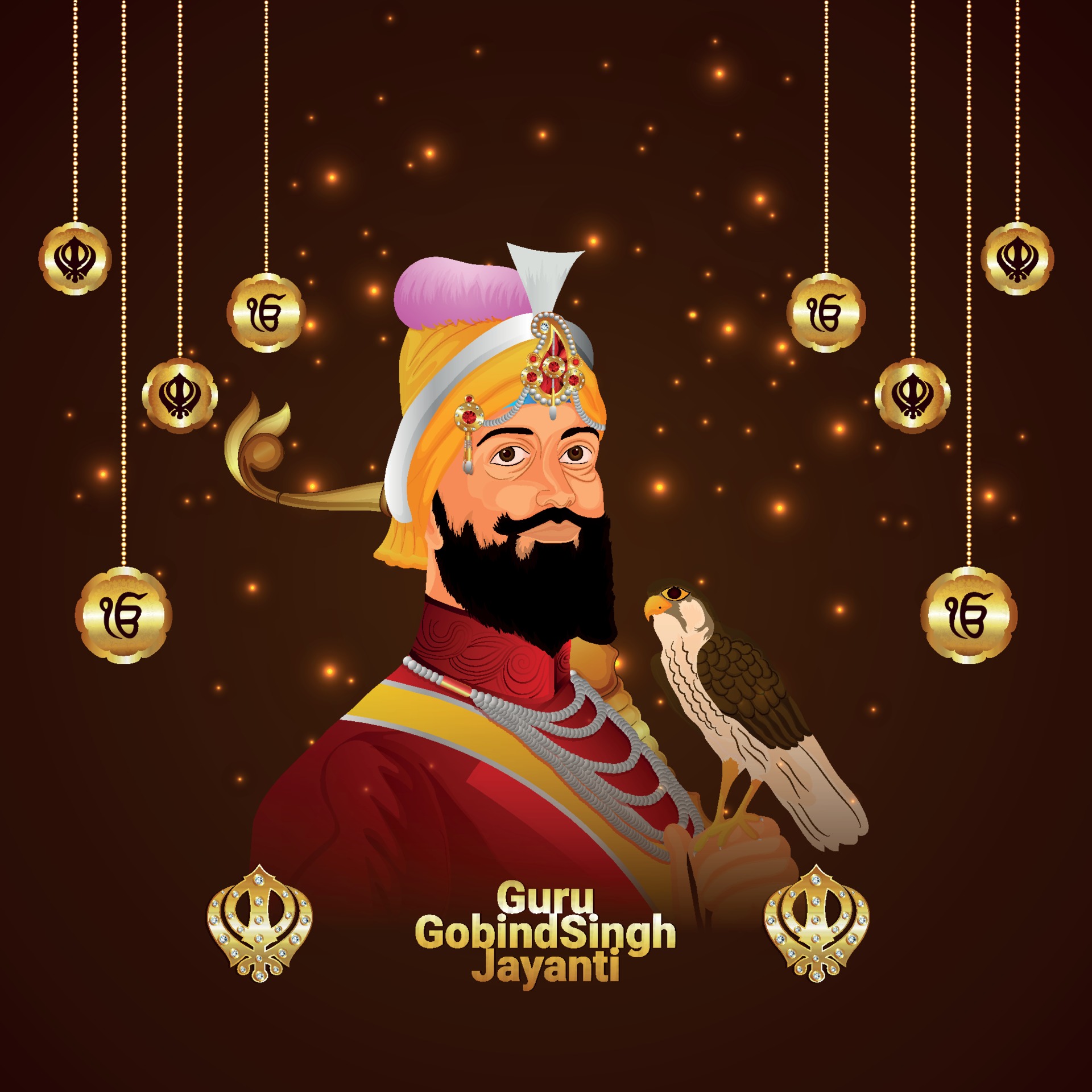 Guru gobind singh jayanti celebration 1988167 Vector Art at Vecteezy