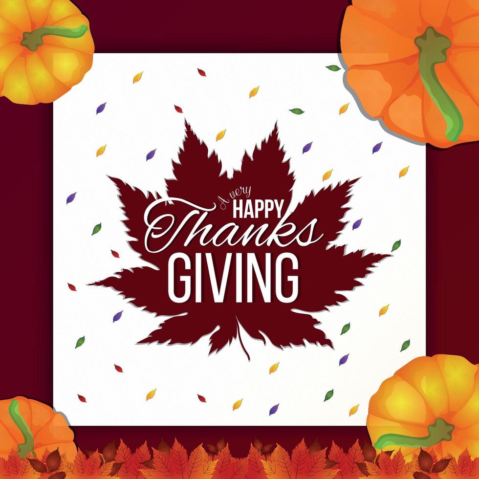 Happy thanksgiving day banner and card design vector