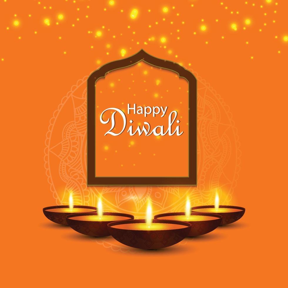 Happy Diwali festival of light background vector