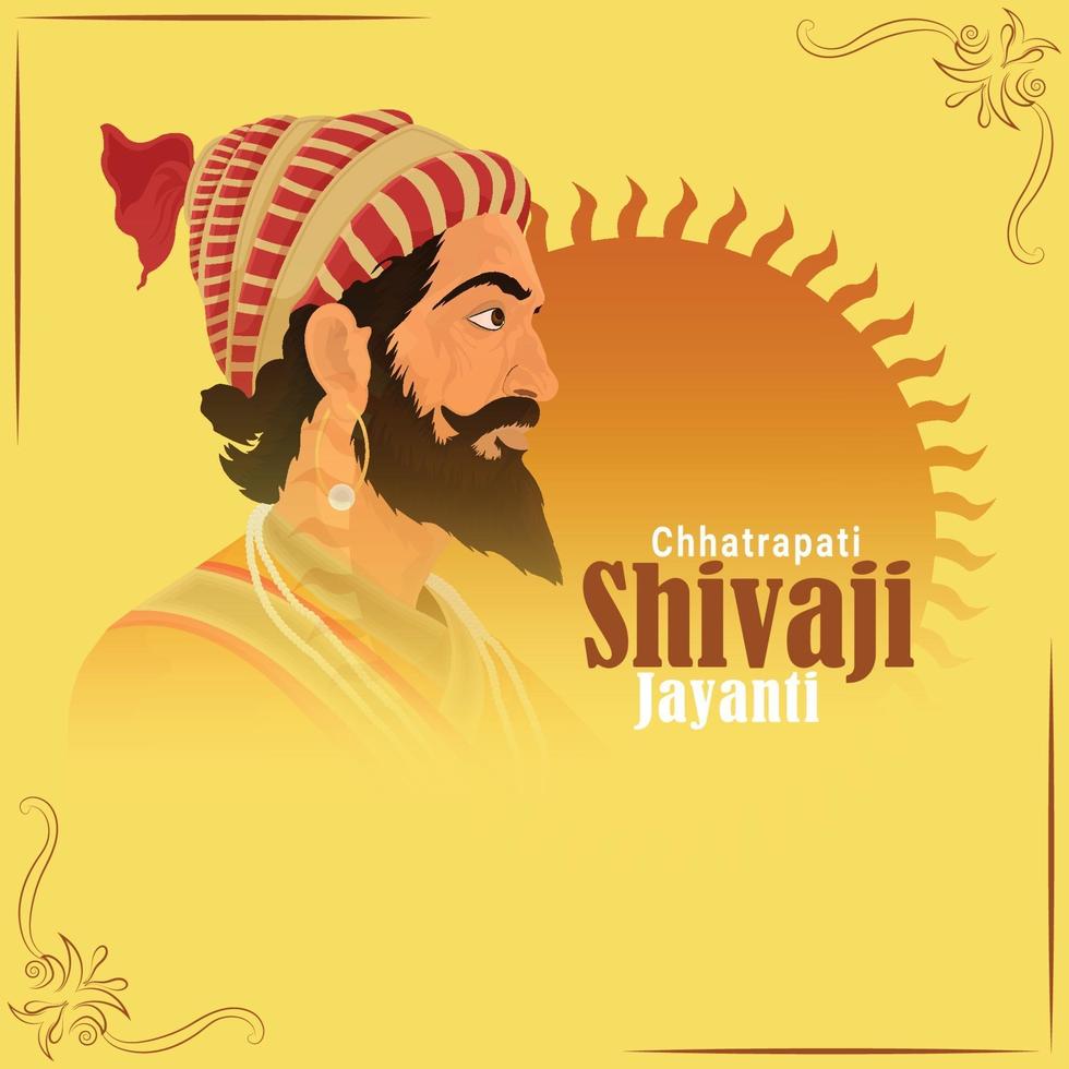 Chhatrapati shivaji maharaj jayanti vector