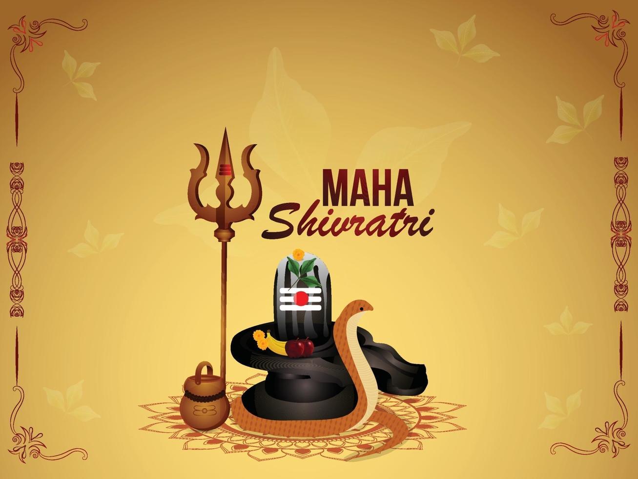 Creative illustration of lord shiva for mahashivratri vector