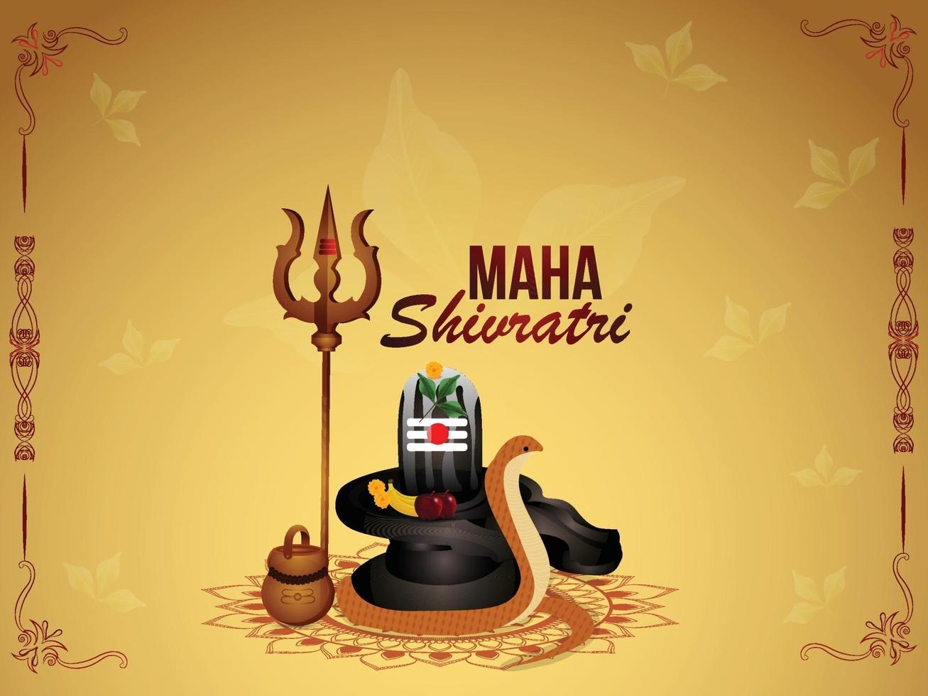 ilustración creativa del señor shiva para mahashivratri vector