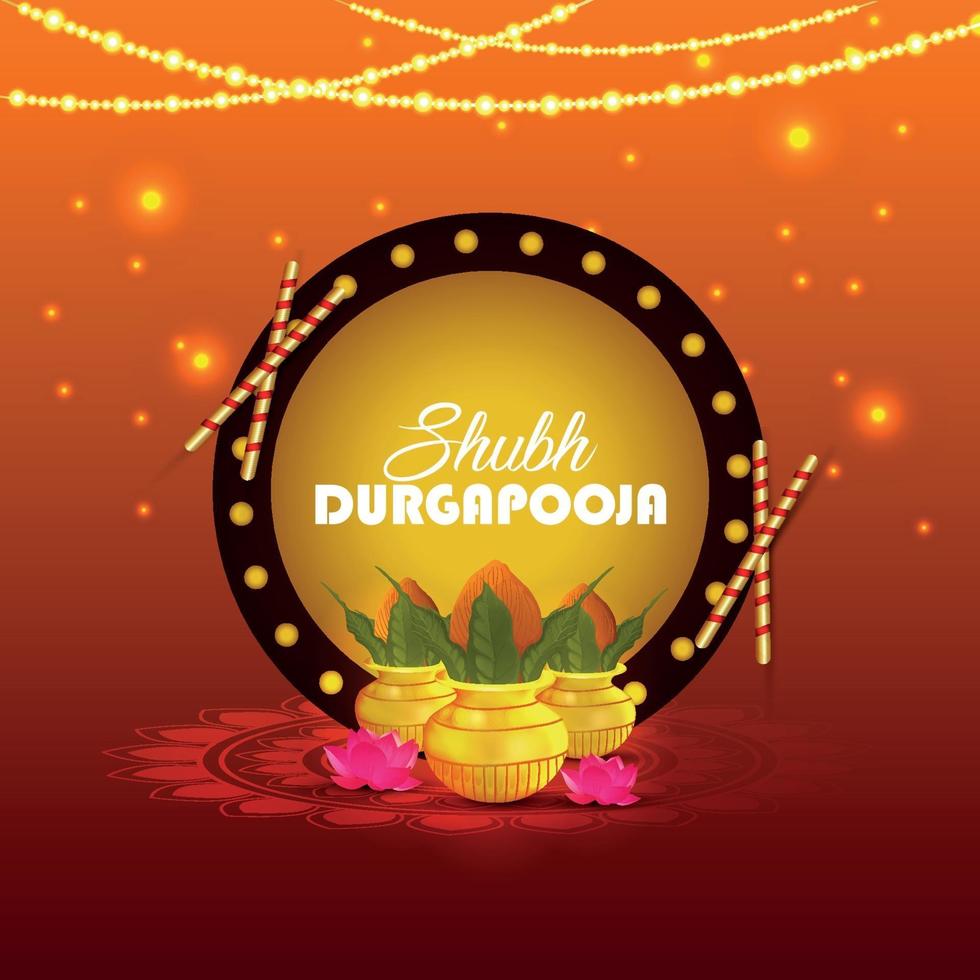 Happy dhanteras, happy diwali celebration background with diya and gold coin vector