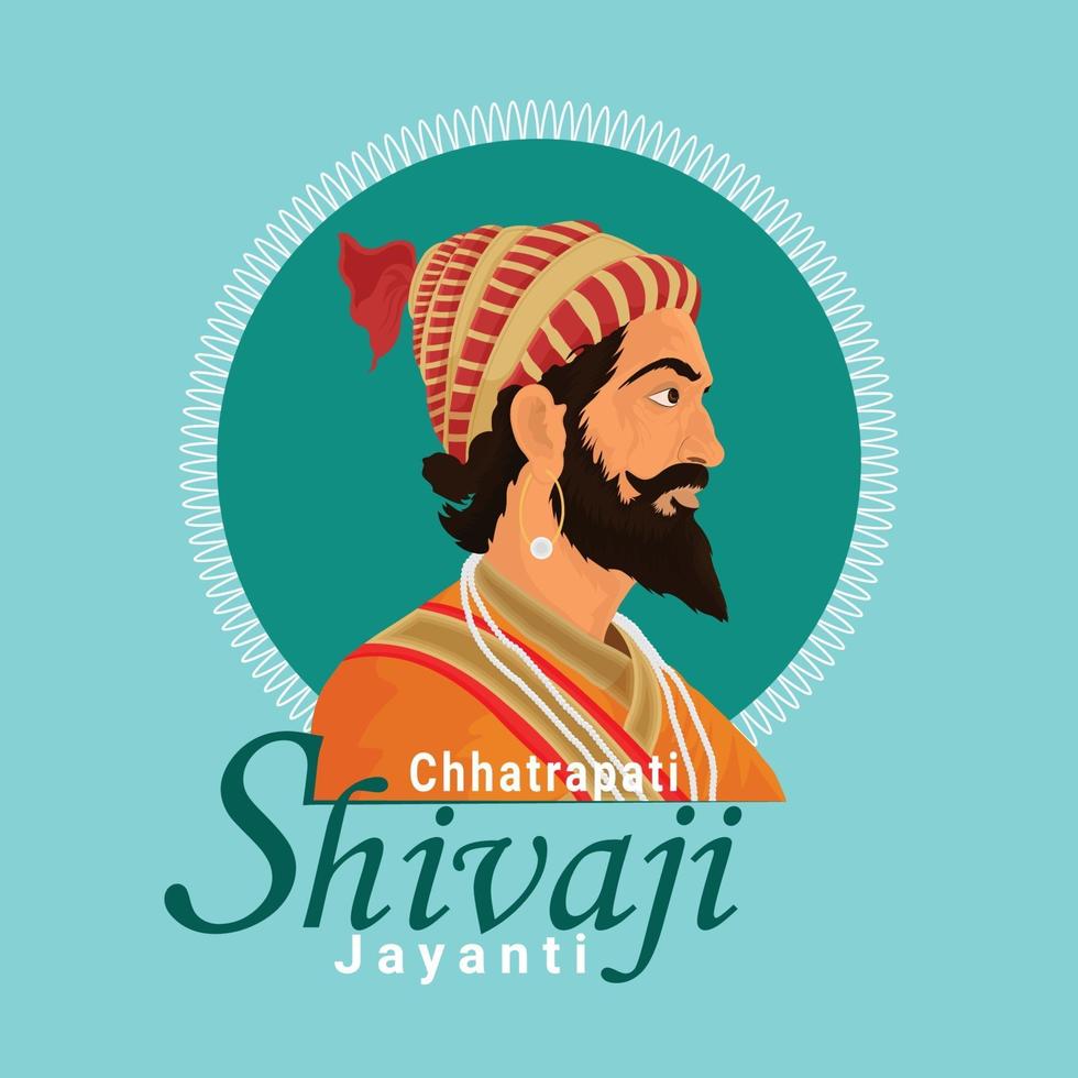 illustration of chhatrapati shivaji maharaj jayanti vector