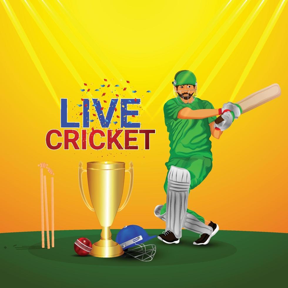 Cricket Match concept with stadium and Background 1988254 Vector Art at Vecteezy