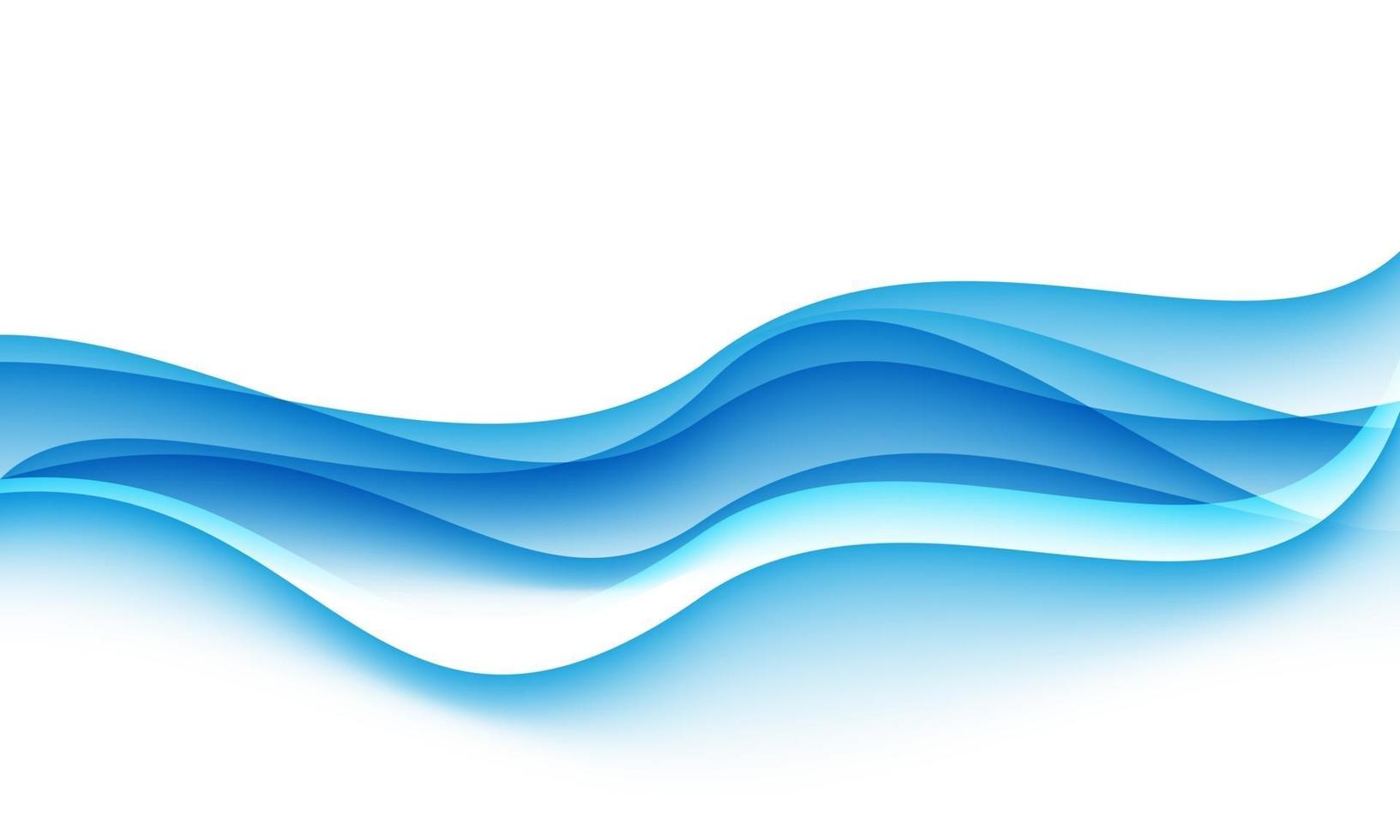 Abstract blue curve wave smooth overlap on white luxury background vector illustration.