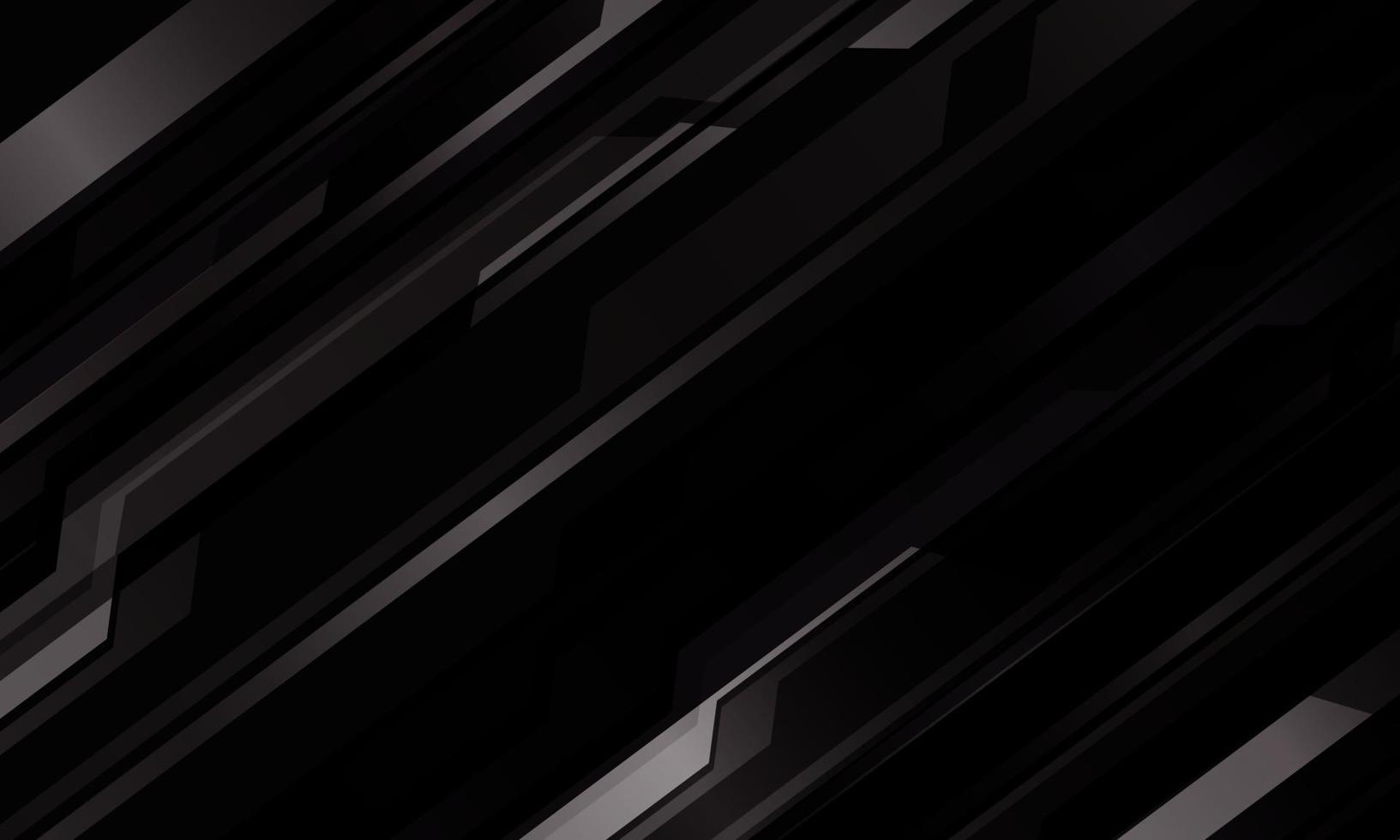 Patrón cibernético metálico gris oscuro abstracto en ilustración de vector de fondo futurista de tecnología moderna de diseño negro.