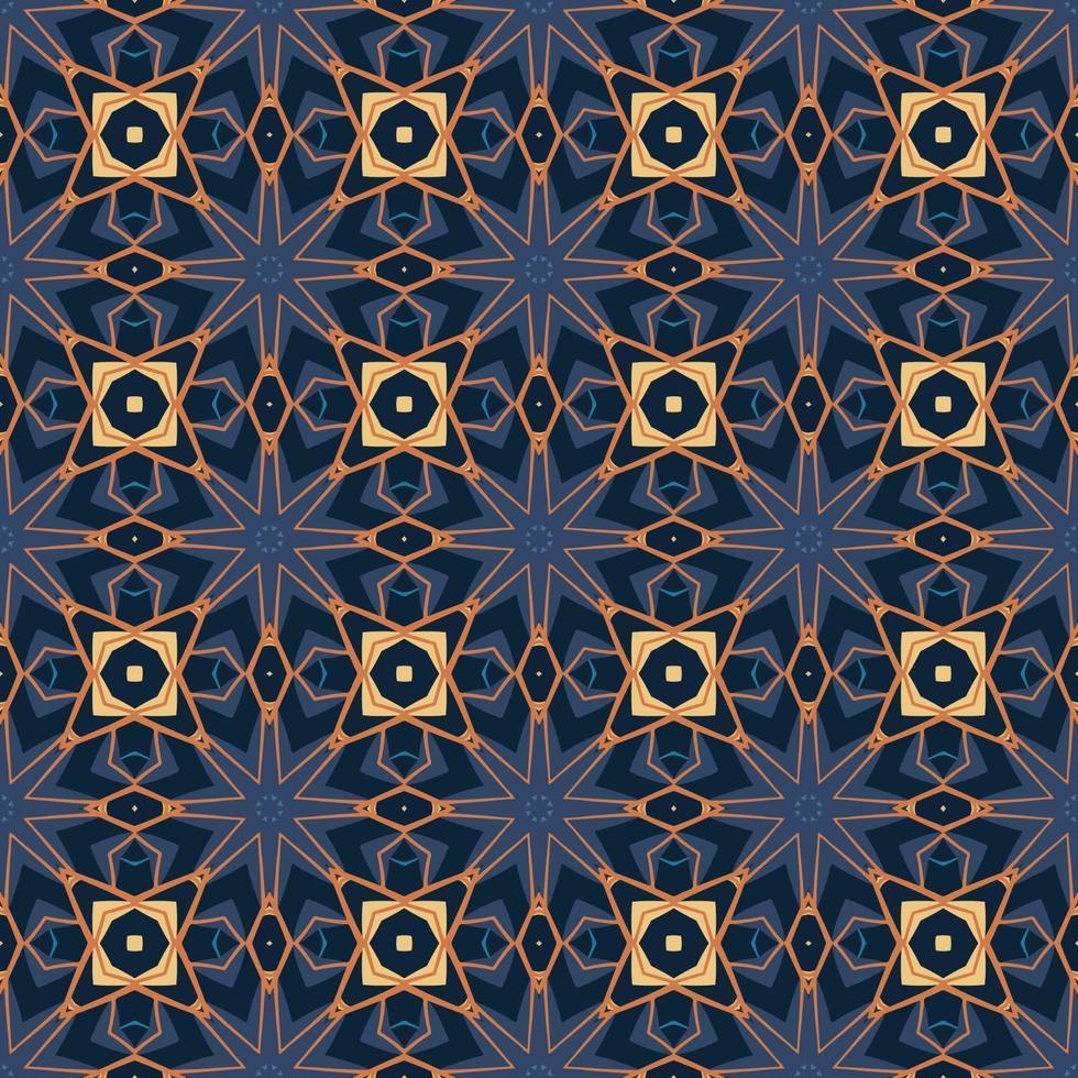 Seamless pattern with abstract mandala ornamental arabesque illustration.  Decorative classic tile pattern. vector