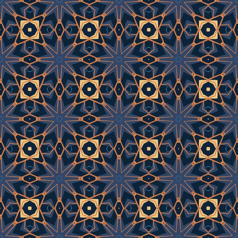 patrón sin fisuras con la ilustración de arabescos ornamentales mandala abstracto. patrón de mosaico clásico decorativo. vector