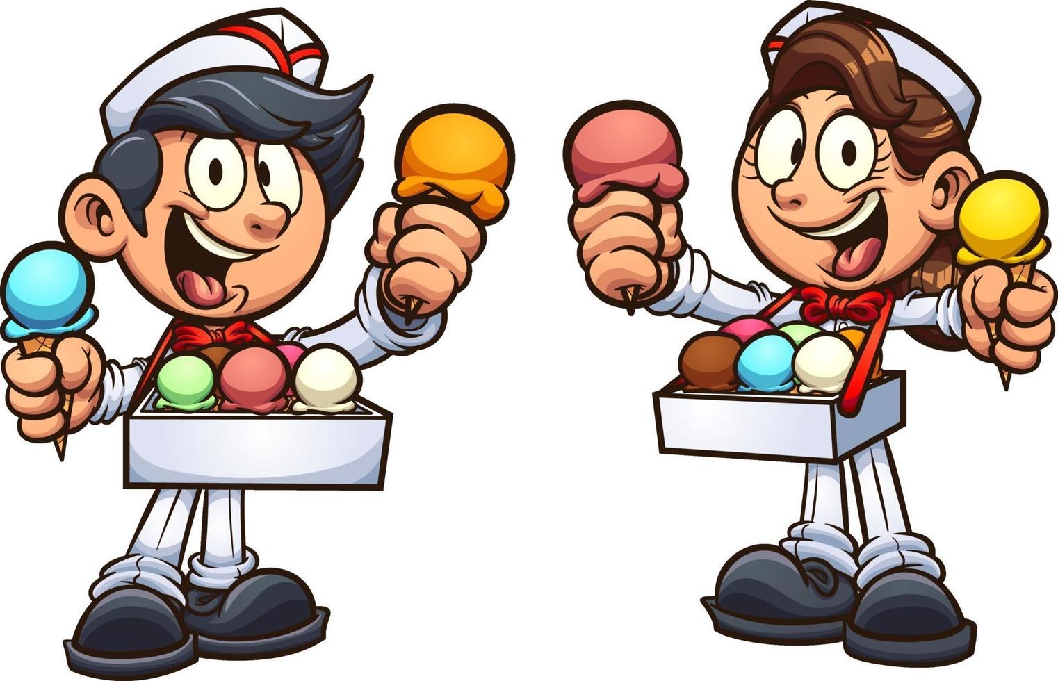 Ice cream kids vector