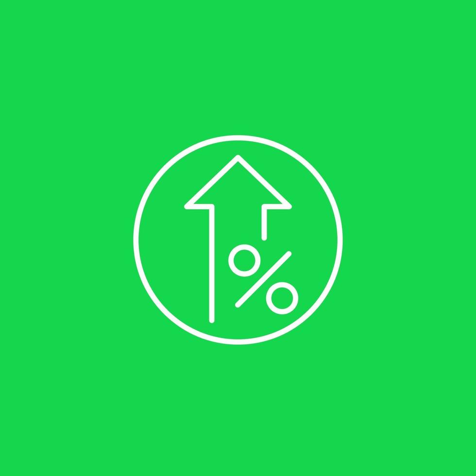 Profit increase and growth icon vector