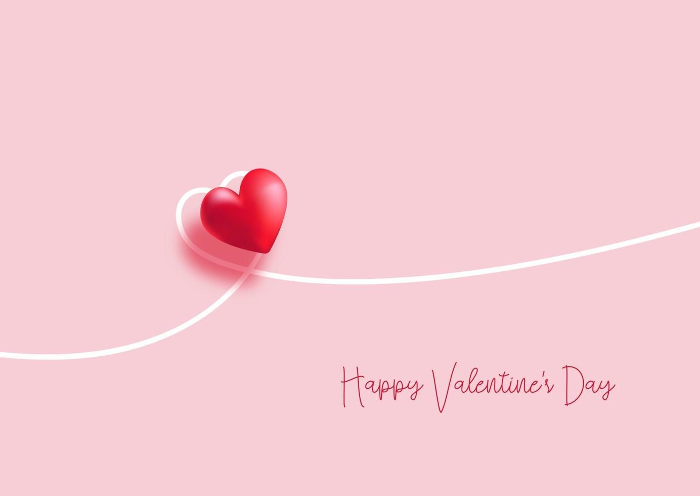 valentines day background with minimal heart design 1401 vector