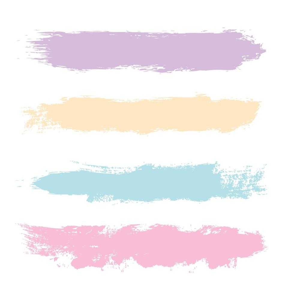 pastel grunge brush strokes collection 1401 vector