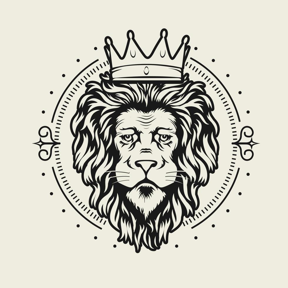 Coat of arms Lion Crest design vector