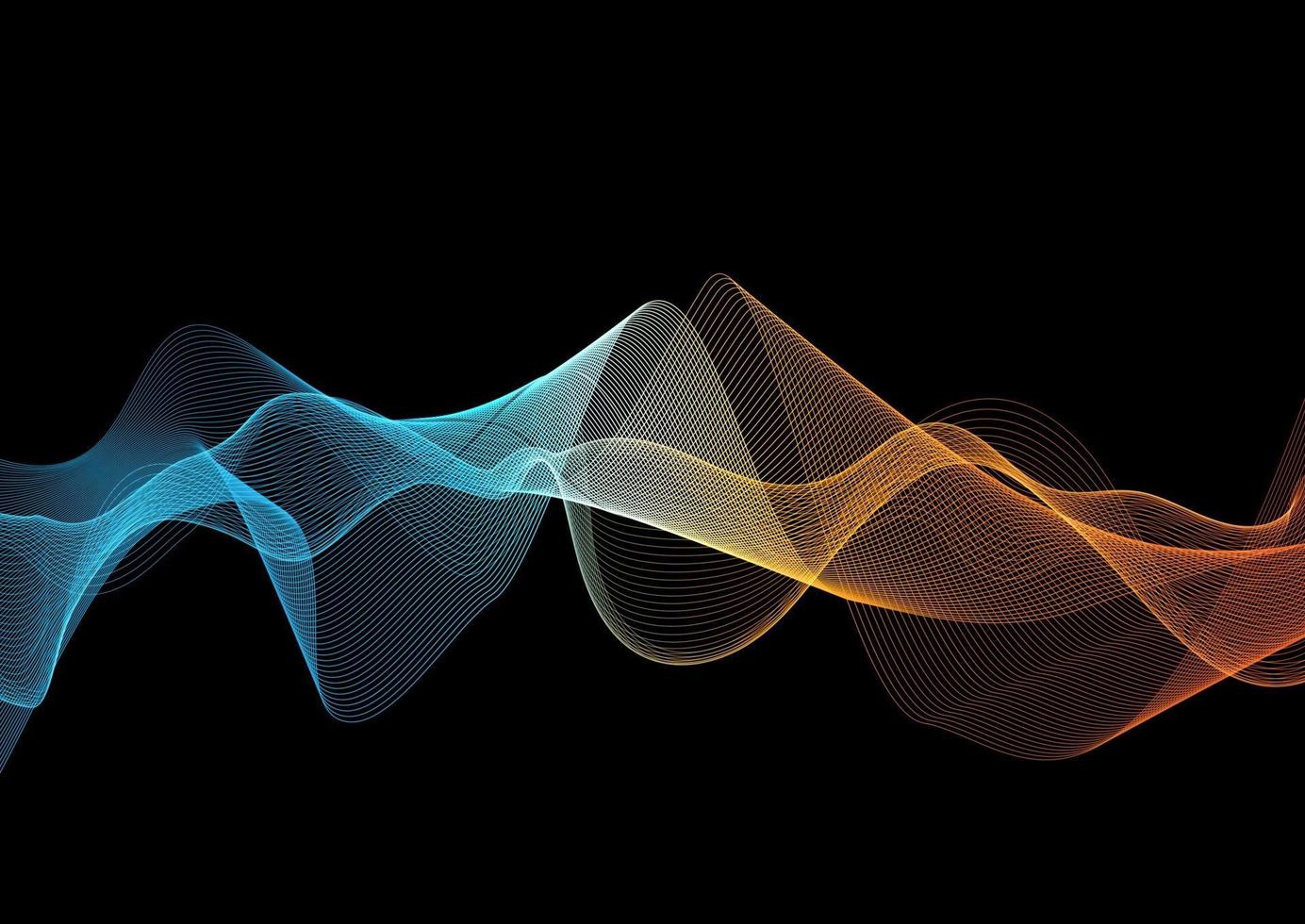 fire and ice themed flowing lines design 2910 vector