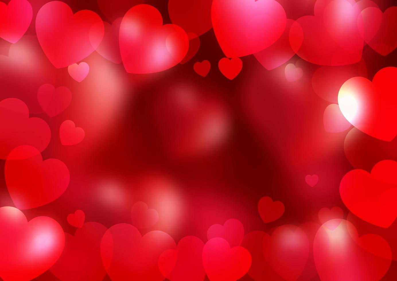 valentines day background with hearts border vector